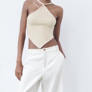 Zara knitted halter top